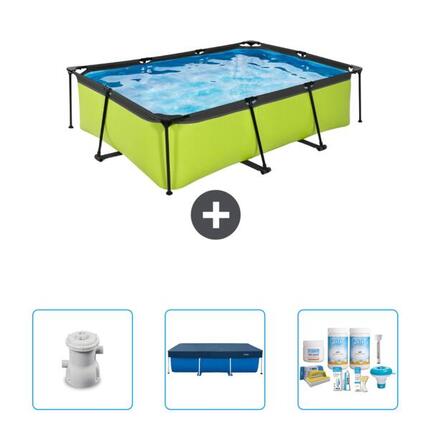 Piscine Rectangulaire - 220x150x65 cm + Accessoires CB63