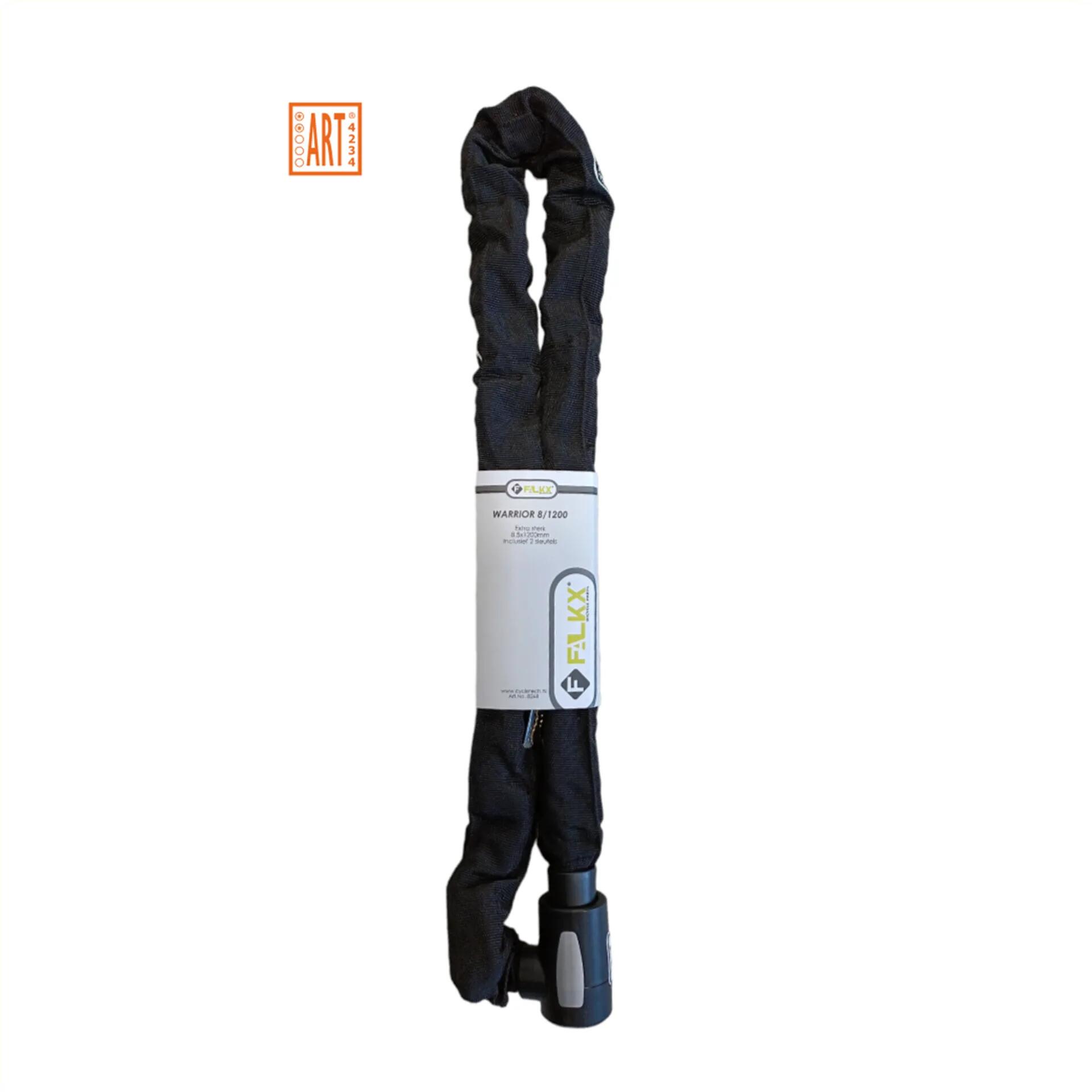 FALKX Falkx Kettingslot Warrior - Art2 Goedgekeurd - 120 CM - Zwart