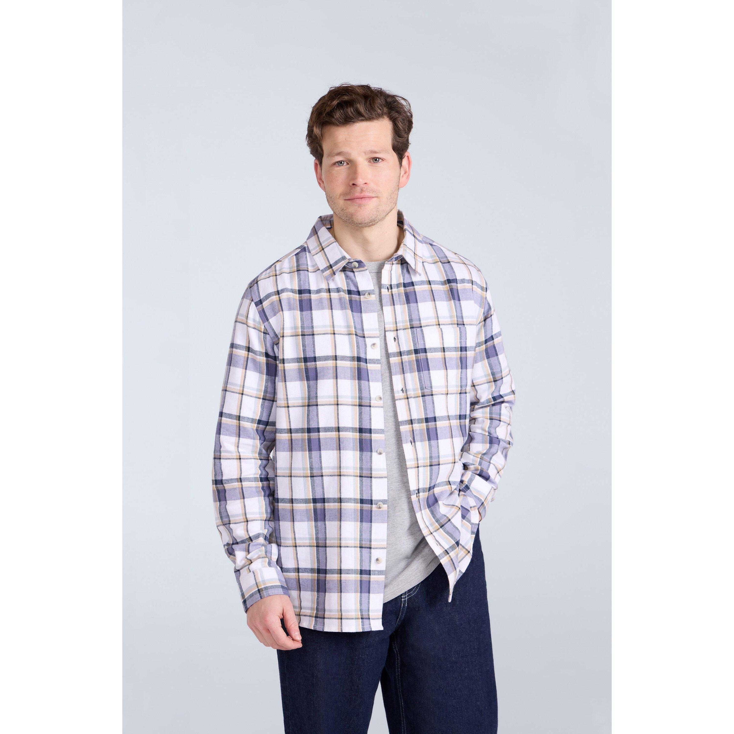 Mens Cove Flannel Shirt (Beige) 1/1