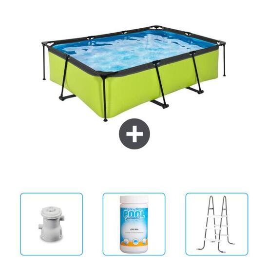 Piscine Rectangulaire - 220x150x65 cm + Accessoires CB84