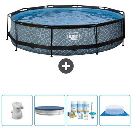 Piscine Ronde - 360x76 cm + Accessoires CB15