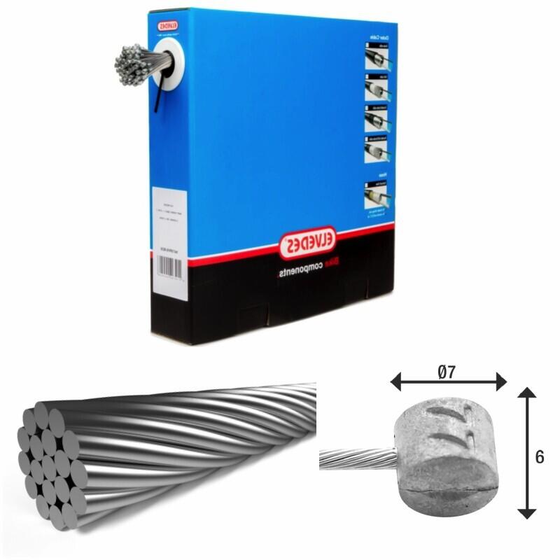 ELVEDES Remblokdraden 1x19 RVS Ø1,5mm T-kop Ø7x6 Elvedes (x100)
