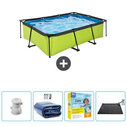 Piscine Rectangulaire - 220x150x65 cm + Accessoires CB69