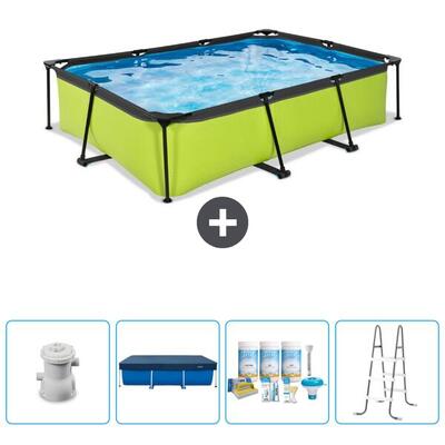 Zwembad rechthoekig - 300x200x65 cm + accessoires cb64