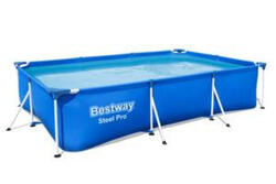 BESTWAY Piscine hors sol rectangle Steel Pro 300 x 201 x 66 cm bleu clair