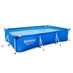 BESTWAY Piscine hors sol rectangle Steel Pro 300 x 201 x 66 cm bleu clair