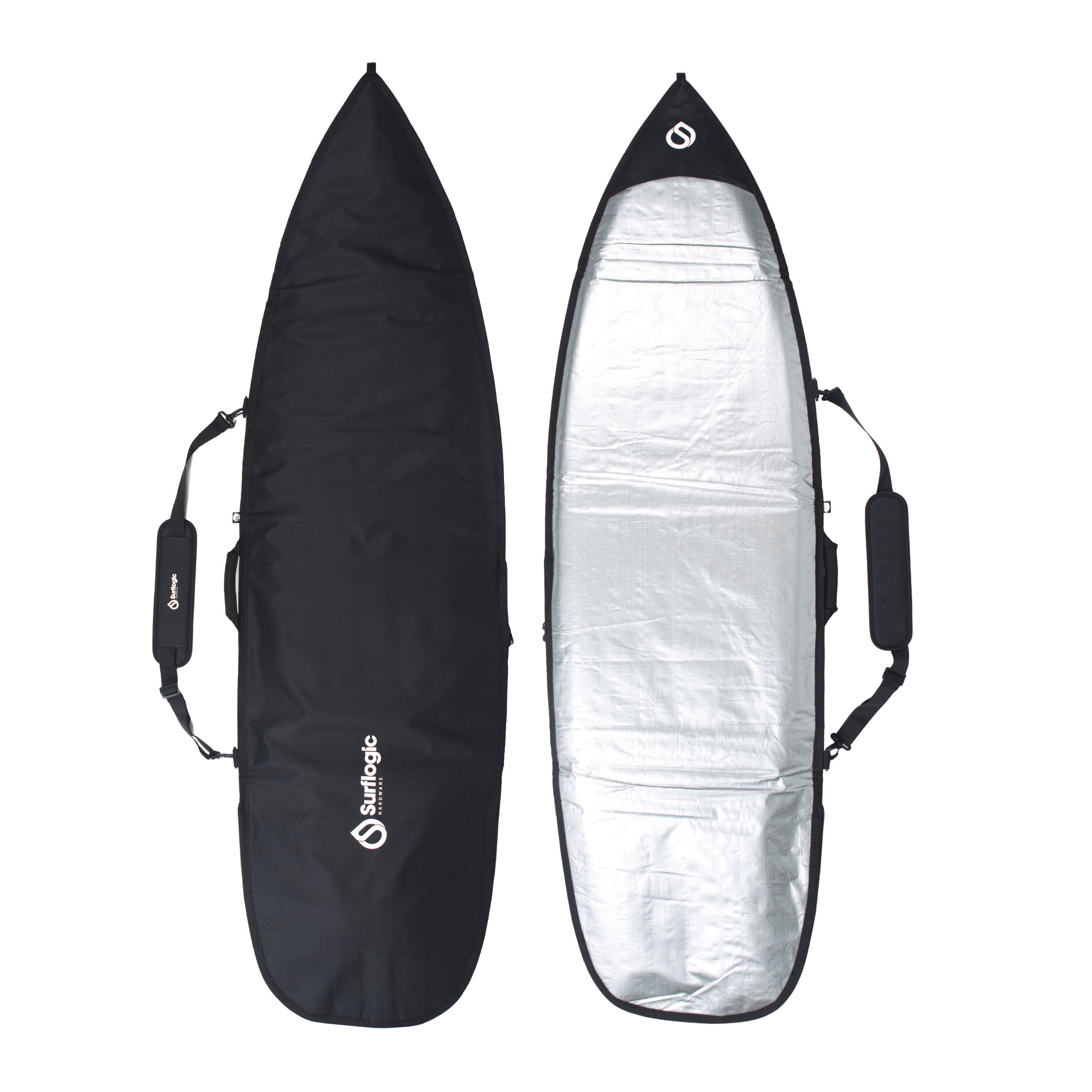 Surflogic - Housse De Planche Surflogic Daylight Shortboard Cover 5'8" - Boardbag - Noir - Taille Unique - Decathlon