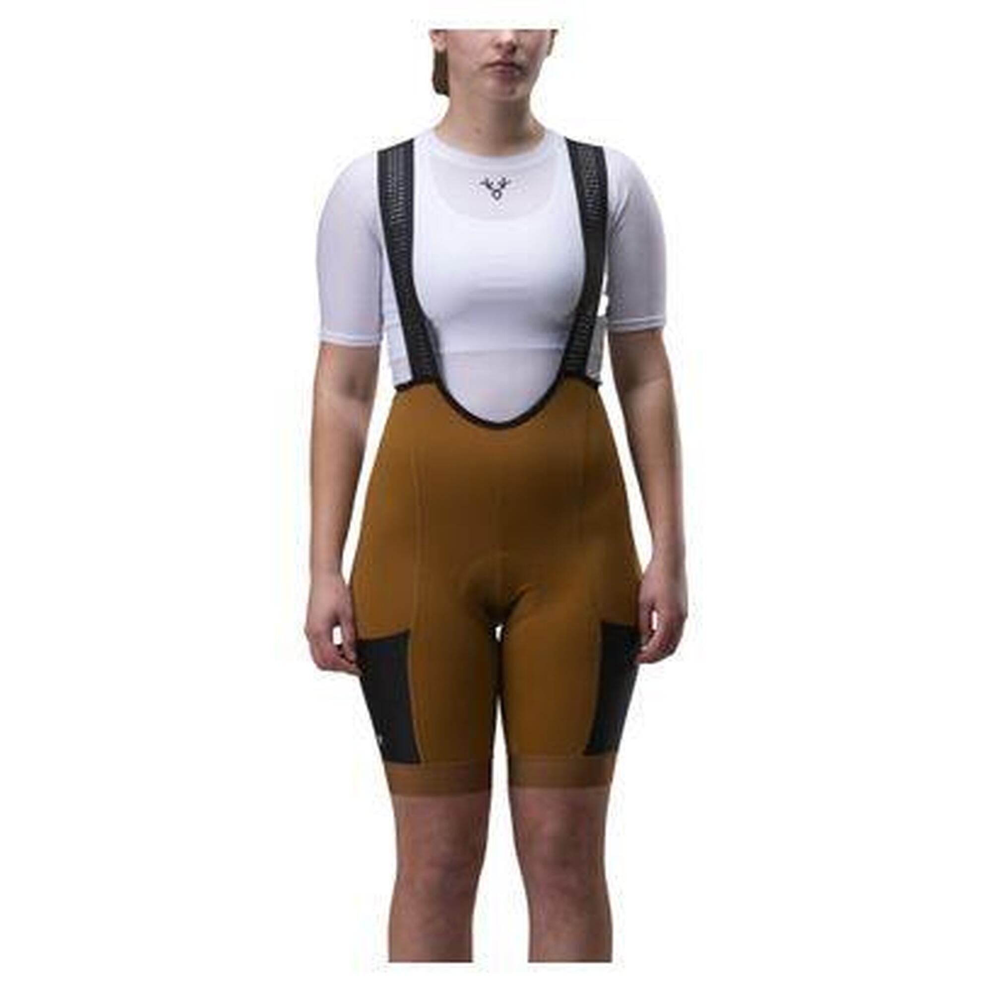 Lebram - Cuissard Court Femme Lebram Glières Cargo Bistrot Moutarde - Cuissard De Vélo - Marron - 38 S - Decathlon