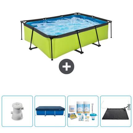Piscine Rectangulaire - 220x150x65 cm + Accessoires CB62