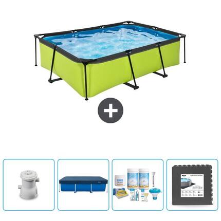 Piscine Rectangulaire - 220x150x65 cm + Accessoires CB61