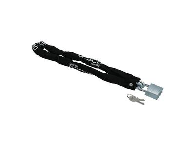 Dresco kettingslot 90cm - zwart - met hangslot