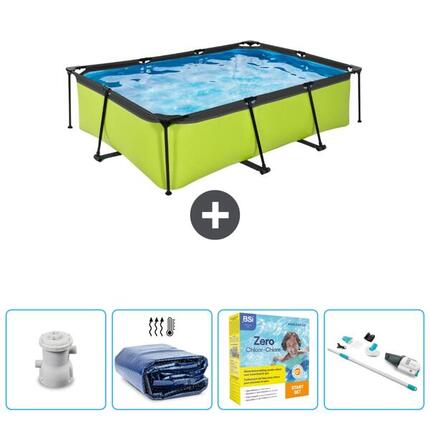 Piscine Rectangulaire - 220x150x65 cm + Accessoires CB12