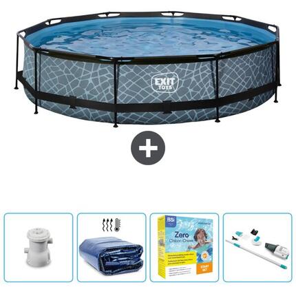 Piscine Ronde - 360x76 cm + Accessoires CB26