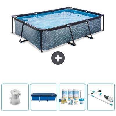 Zwembad rechthoekig - 300x200x65 cm + accessoires cb5