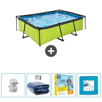 Piscine Rectangulaire - 220x150x65 cm + Accessoires CB9
