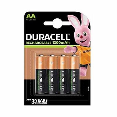 Oplaadbare batterijen duracell 4 lr06 1300mah