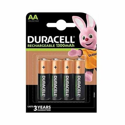 Piles Rechargeables DURACELL 4 LR06 1300mAh