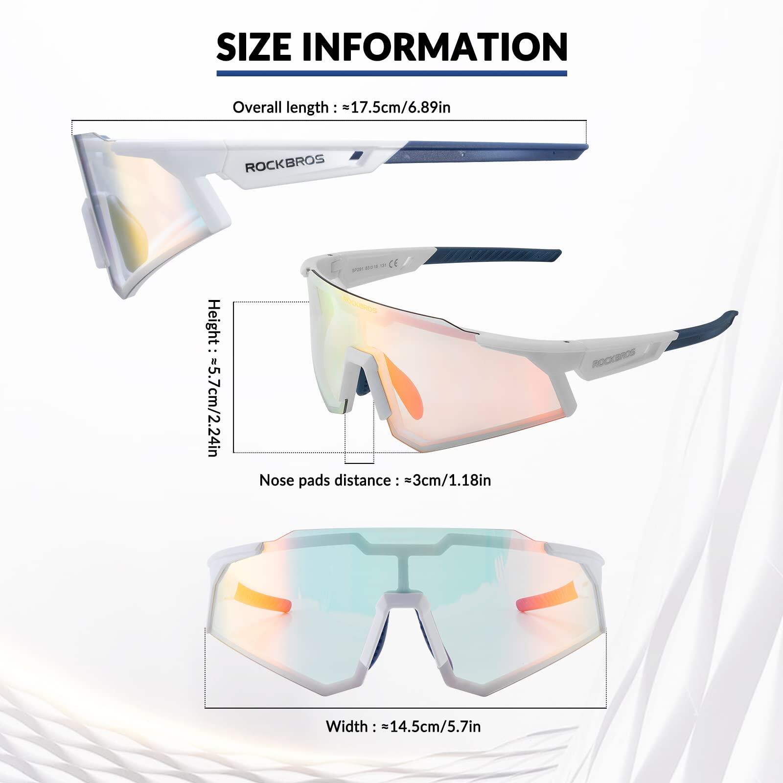ROCKBROS Lunettes Photochromique de Cyclisme Homme Femme Coupe-Vent HD UV400 2/6