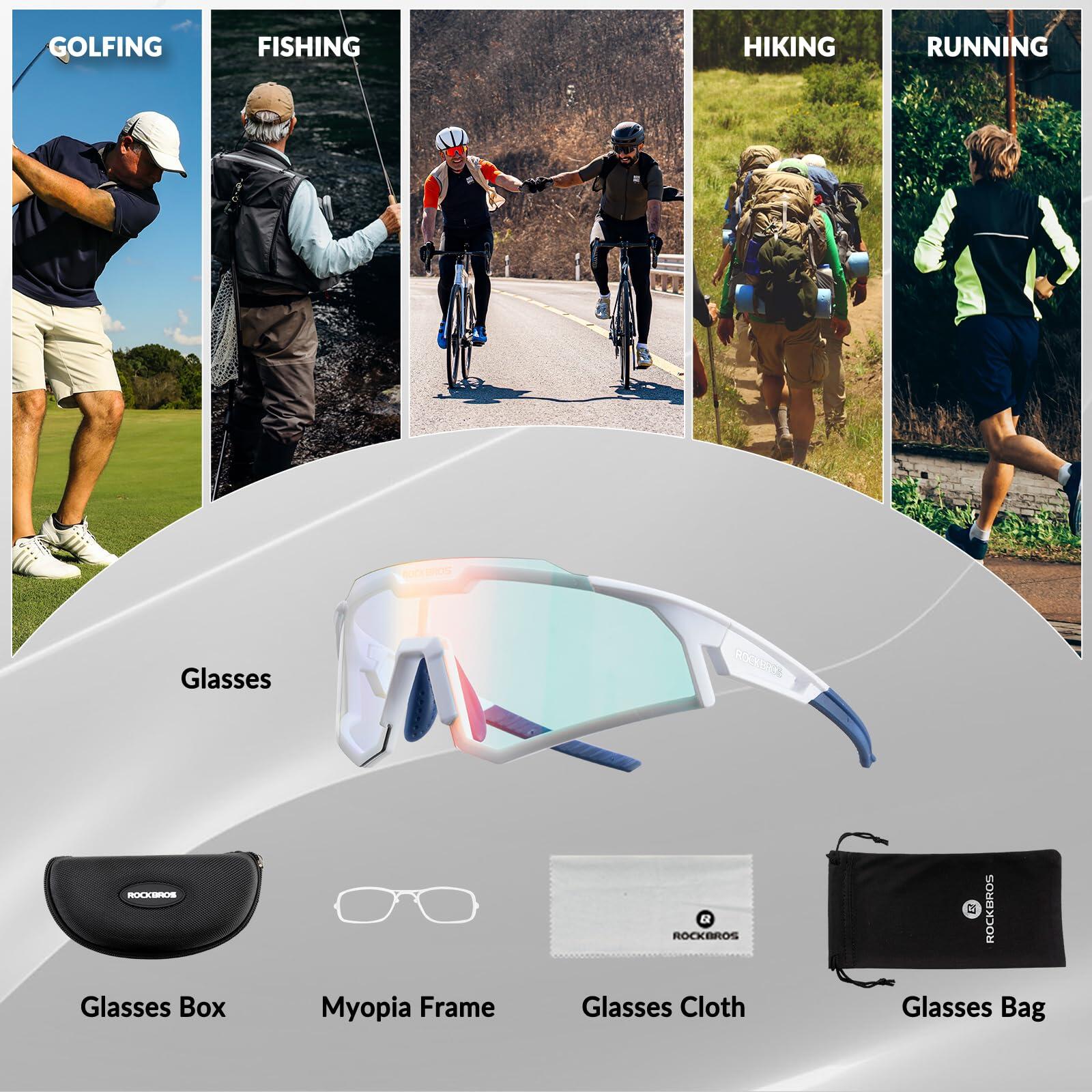 ROCKBROS Lunettes Photochromique de Cyclisme Homme Femme Coupe-Vent HD UV400 6/6