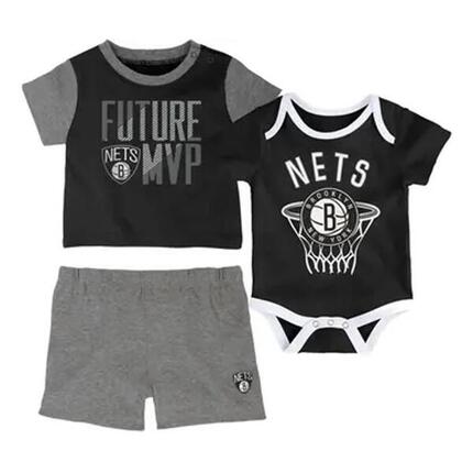 NBA Brooklyn Nets Baby Jongens 3-Delige Outfit Zwart