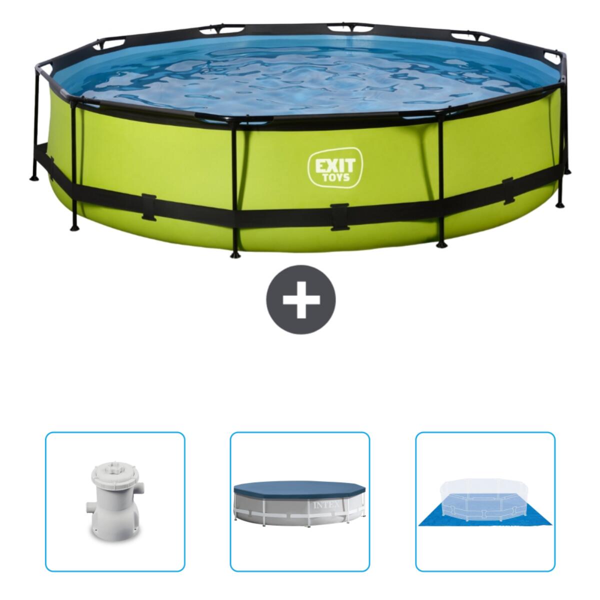 Piscine Ronde - 300x76 cm + Accessoires CB88 1/4
