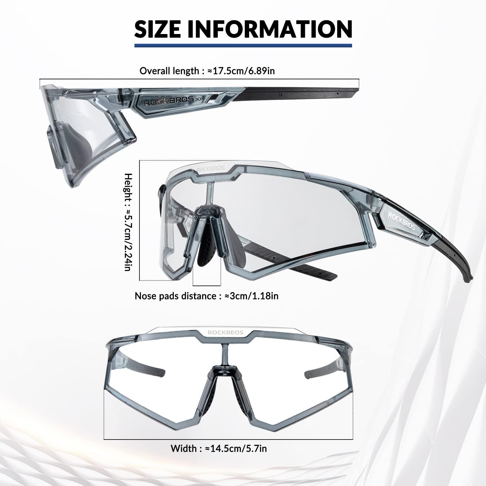 ROCKBROS Lunettes Photochromique de Cyclisme Coupe-Vent Lunettes de VTT 2/6