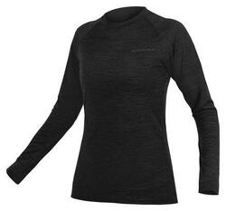 Sous Maillot Manches Longues Femme Endura Mélange BaaBaa Noir