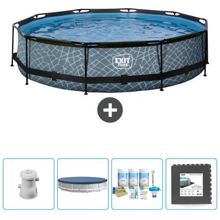 Piscine Ronde - 360x76 cm + Accessoires CB17