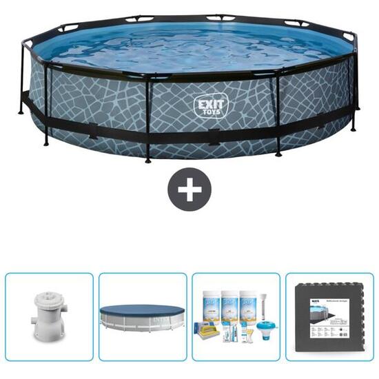 Piscine Ronde - 360x76 cm + Accessoires CB17