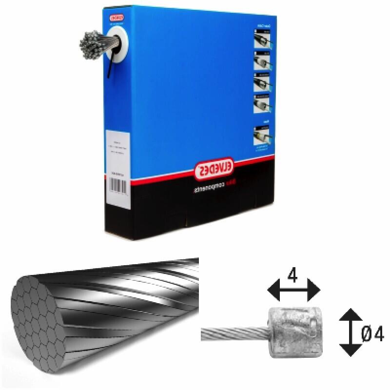 ELVEDES Cavi di trasmissione 49 fili in acciaio inox Slick Ø1,1mm testa N Ø4,5x4,5 Elved
