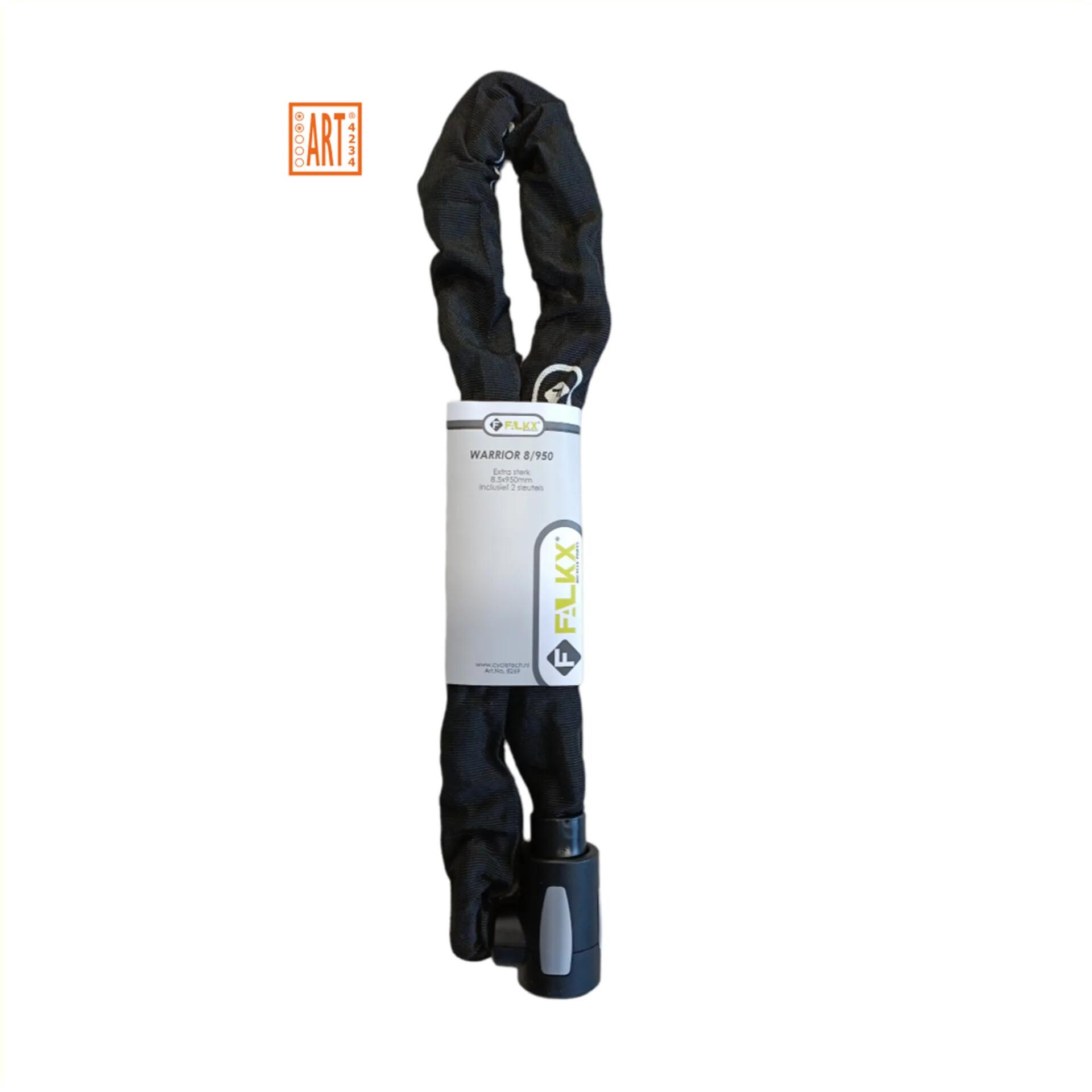 FALKX Falkx Kettingslot Warrior - Art2 Goedgekeurd - 95 CM - Zwart