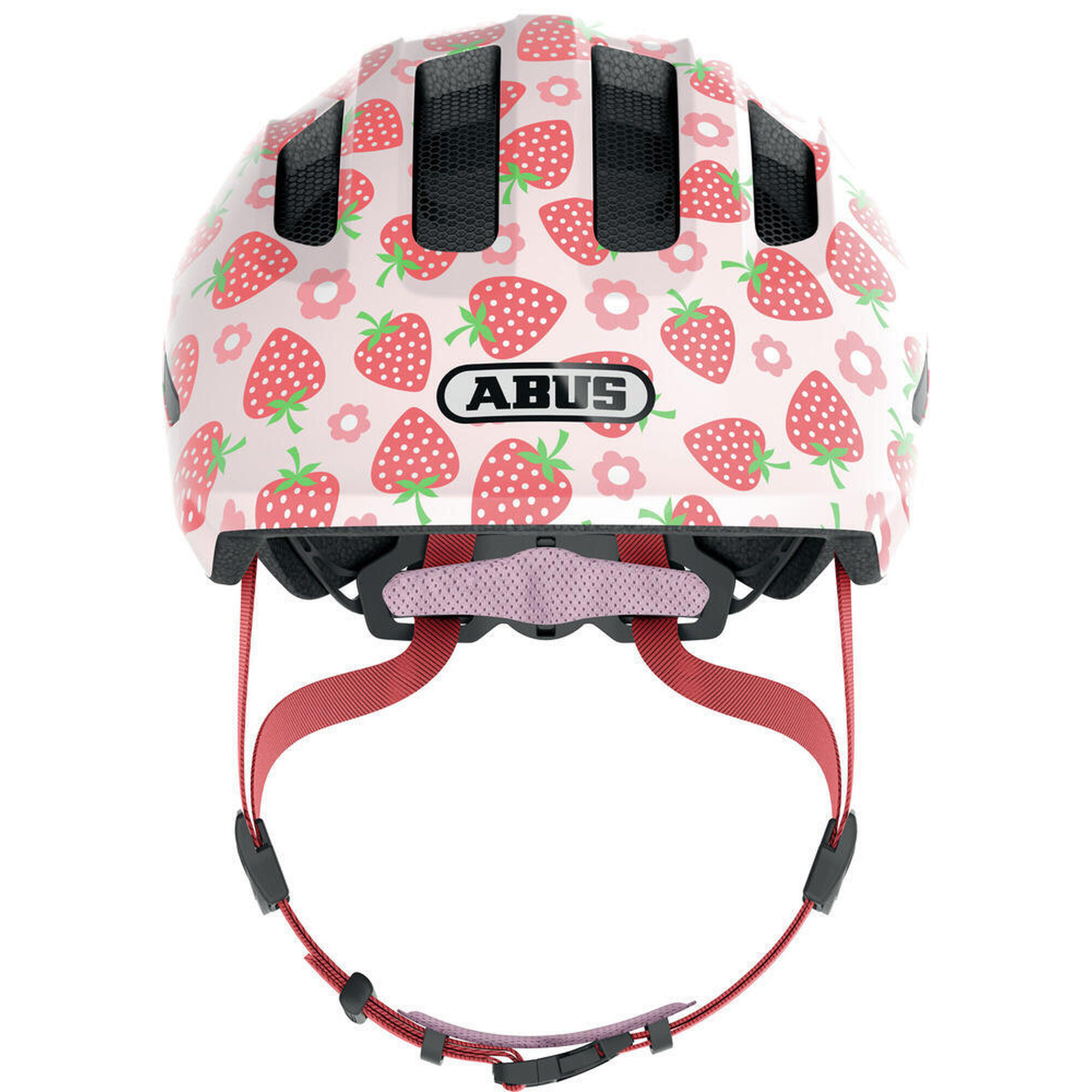 ABUS Smiley 3.0 LED Casque Vélo Enfant Avec Lumière - Taille M (50-55 Cm) Bleu Clair Arc-en-Ciel - Protection Profonde & Place Pour Tresse