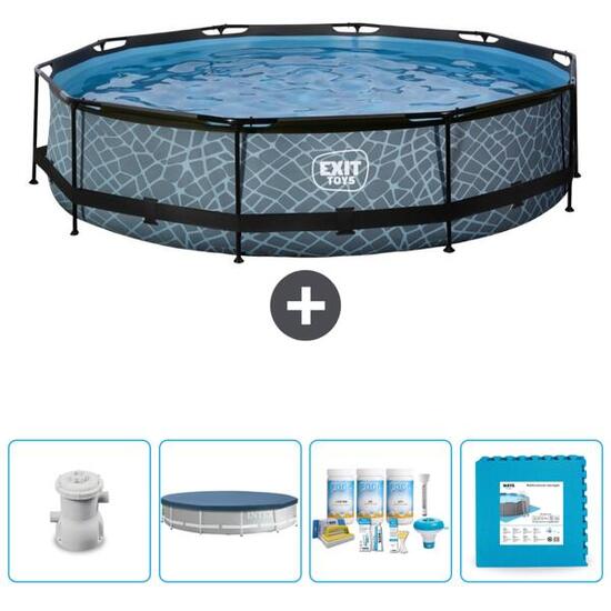 Piscine Ronde - 360x76 cm + Accessoires CB16