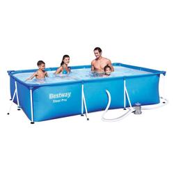 300 x 201 x 66 cm Bestway Steel Pro Kit Piscine Rectangulaire