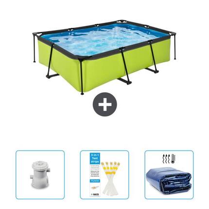 Piscine Rectangulaire - 220x150x65 cm + Accessoires CB74