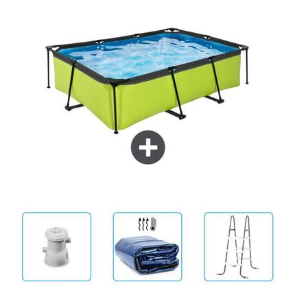 Piscine Rectangulaire - 220x150x65 cm + Accessoires CB83