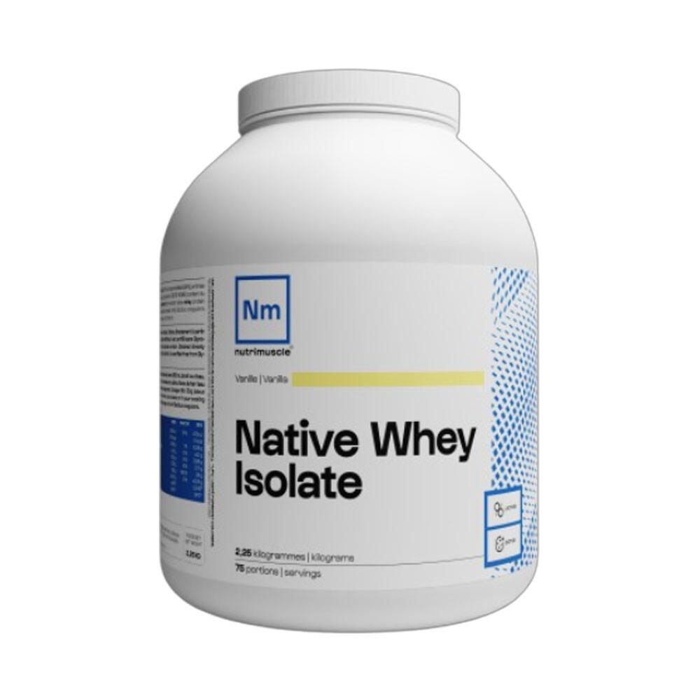NUTRIMUSCLE Wei-isolaat - Wei Natief Isolaat (2,25kg) - Vanille