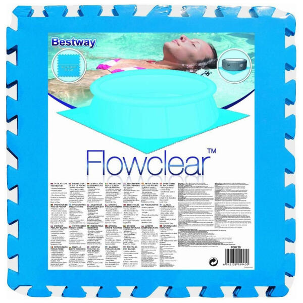 Bestway Flowclear vloertegels blauw 50 x 50 x 0,4 cm (9 stuks) 1/6