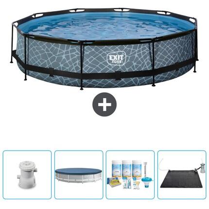 Piscine Ronde - 360x76 cm + Accessoires CB18