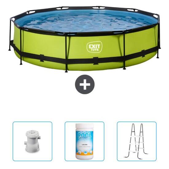 Piscine Ronde - 360x76 cm + Accessoires CB96