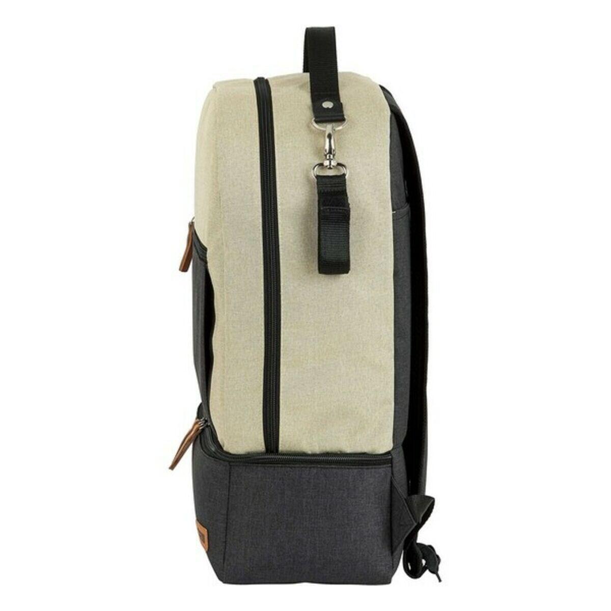 Saco de Desporto com Porta-sapatos Safta M883 Bege 3/5