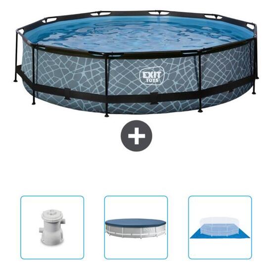 Piscine Ronde - 360x76 cm + Accessoires CB88