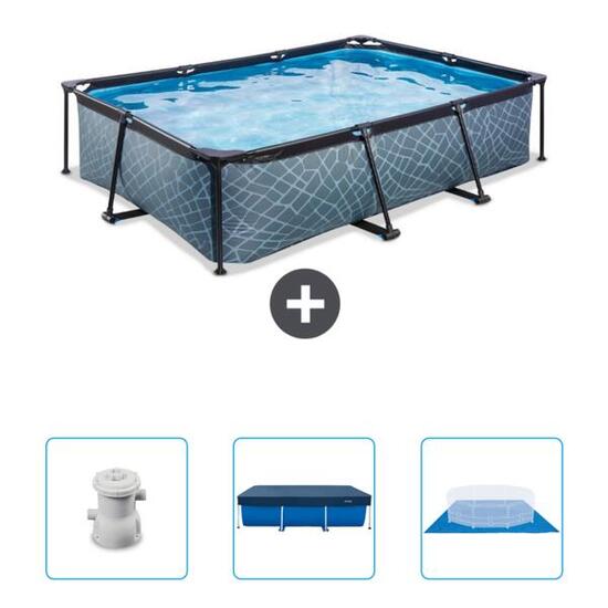 Piscine Rectangulaire - 300x200x65 cm + Accessoires CB76