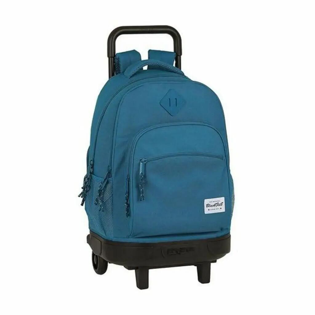 School Rucksack with Wheels BlackFit8 Egeo Blue