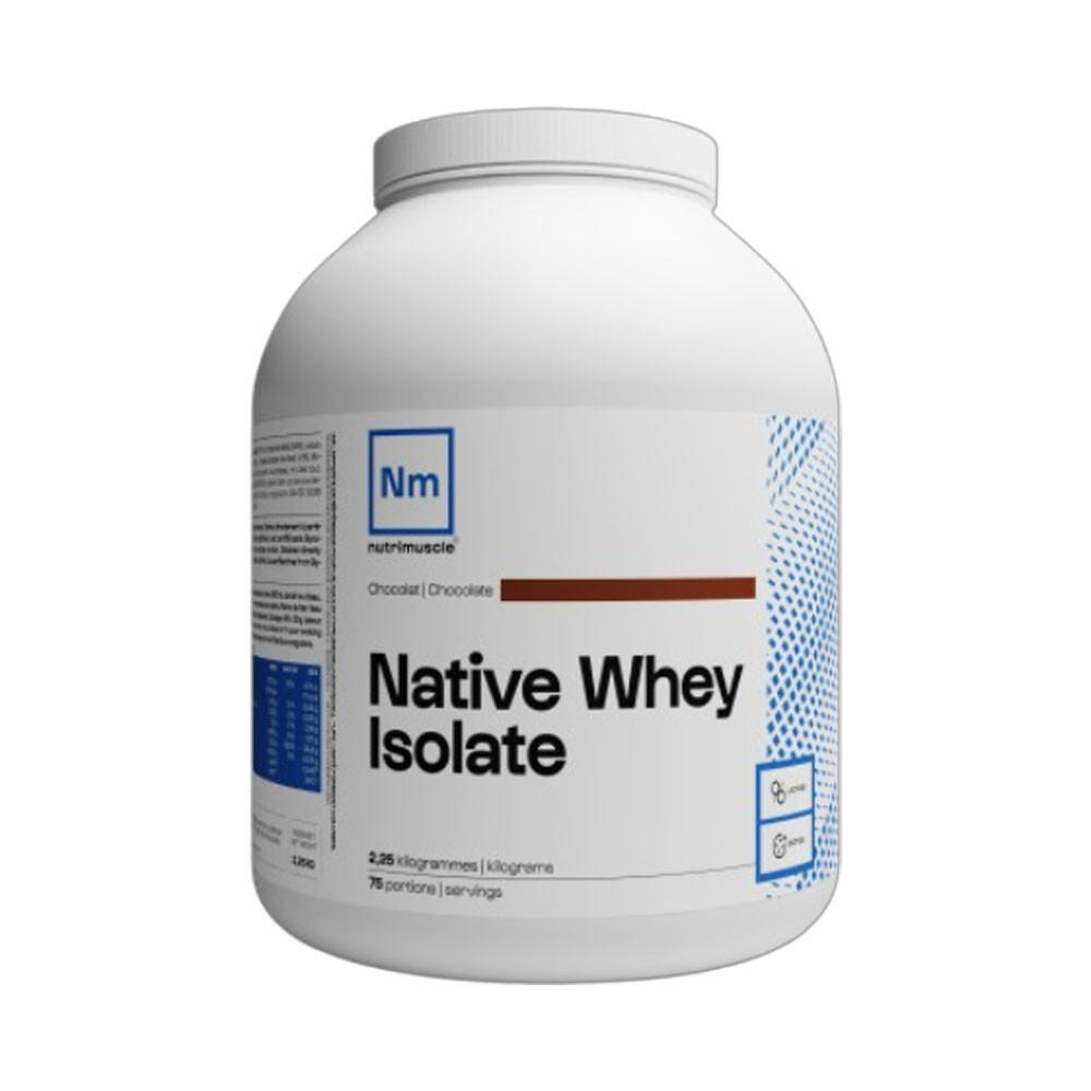NUTRIMUSCLE Wei-isolaat - Wei Natief Isolaat (2,25kg) - Chocolade