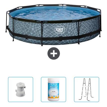 Piscine Ronde - 360x76 cm + Accessoires CB96