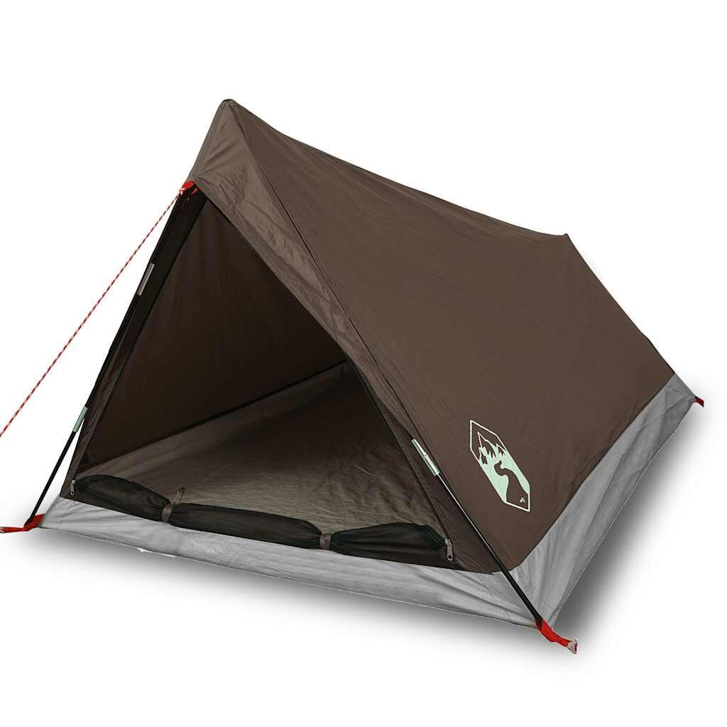 Tenda da campeggio impermeabile VidaXL per 2 persone marrone 2/7