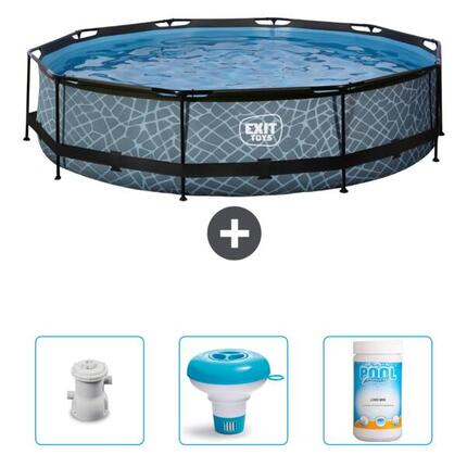 Piscine Ronde - 360x76 cm + Accessoires CB89