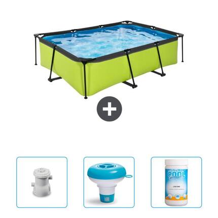 Piscine Rectangulaire - 220x150x65 cm + Accessoires CB77