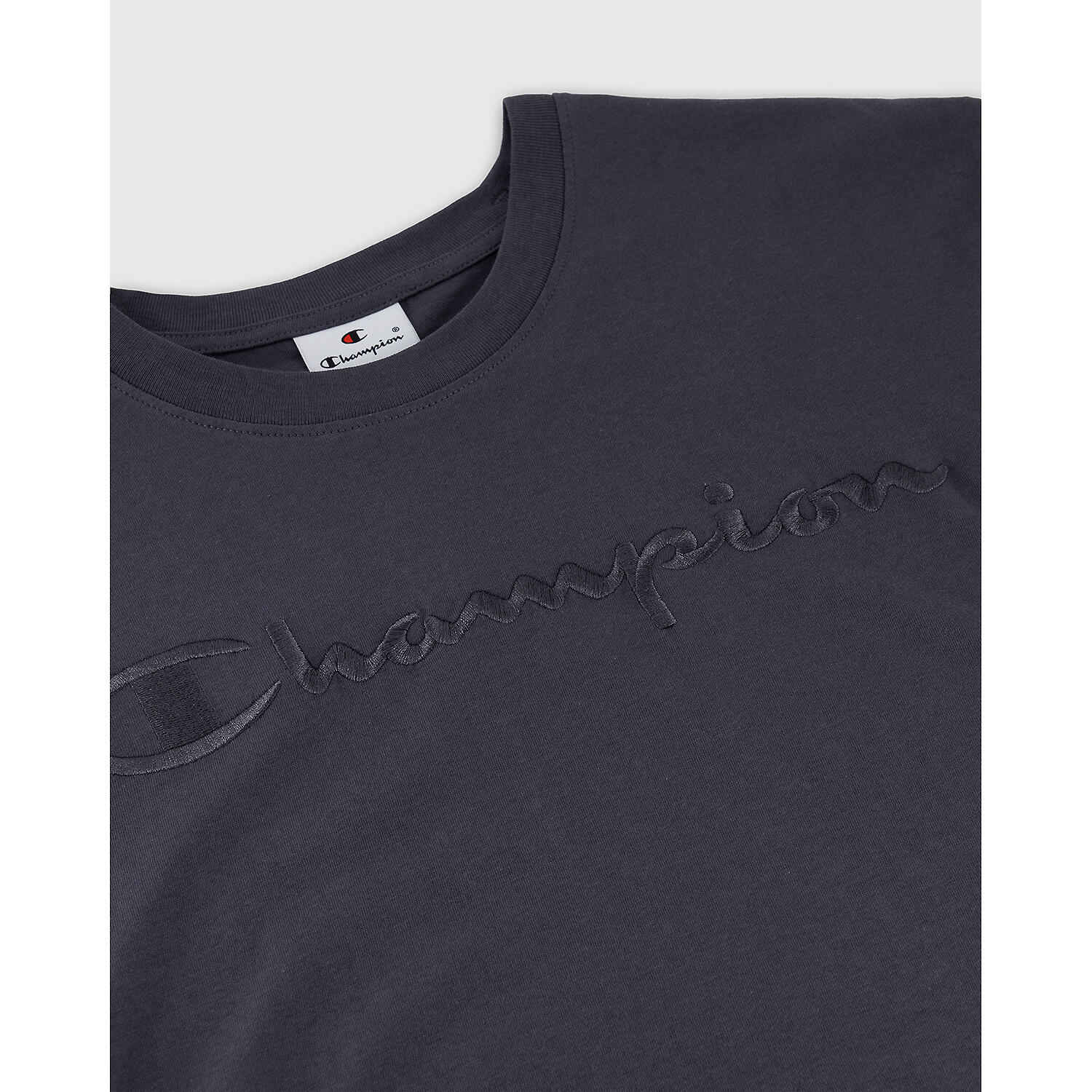 Champion SS TEE Light Cotton Jersey Uomo Logo Grande Cotone Marrone,L 4/4